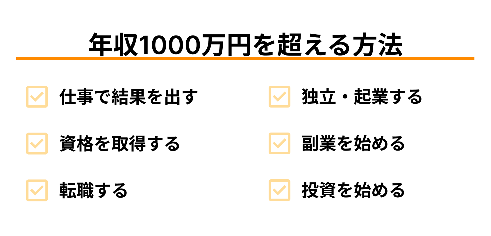 年収1000万円を超える方法