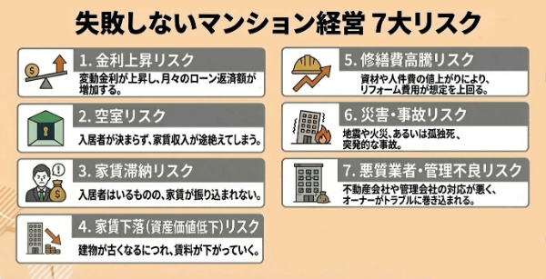 知っておくべき「不動産投資の7大リスク」一覧